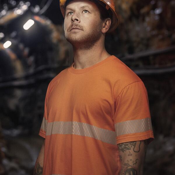 ZH510 Men's Hi Vis Segmented Tape Cotton Tee Shirt Thumbnail