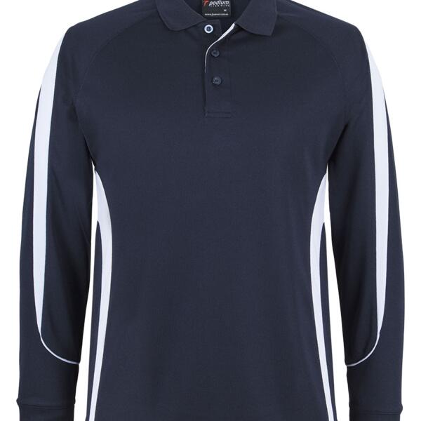 7BELL Men's Podium L/S Bell Polo Thumbnail